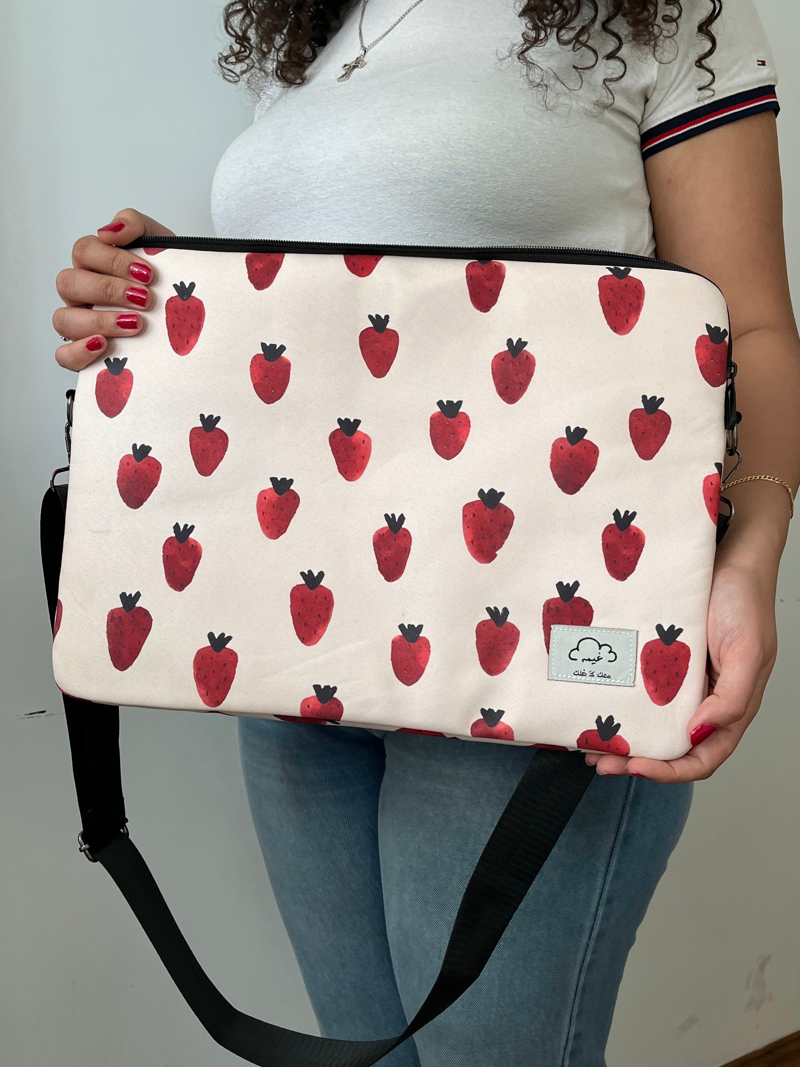 Strawberry Girl laptop sleeve